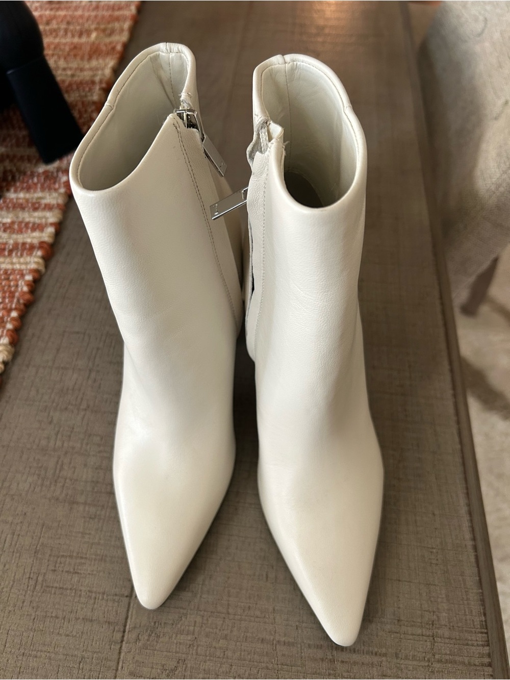 Marc Jacobs “Winter White”Pointed Toe Ankle Booties